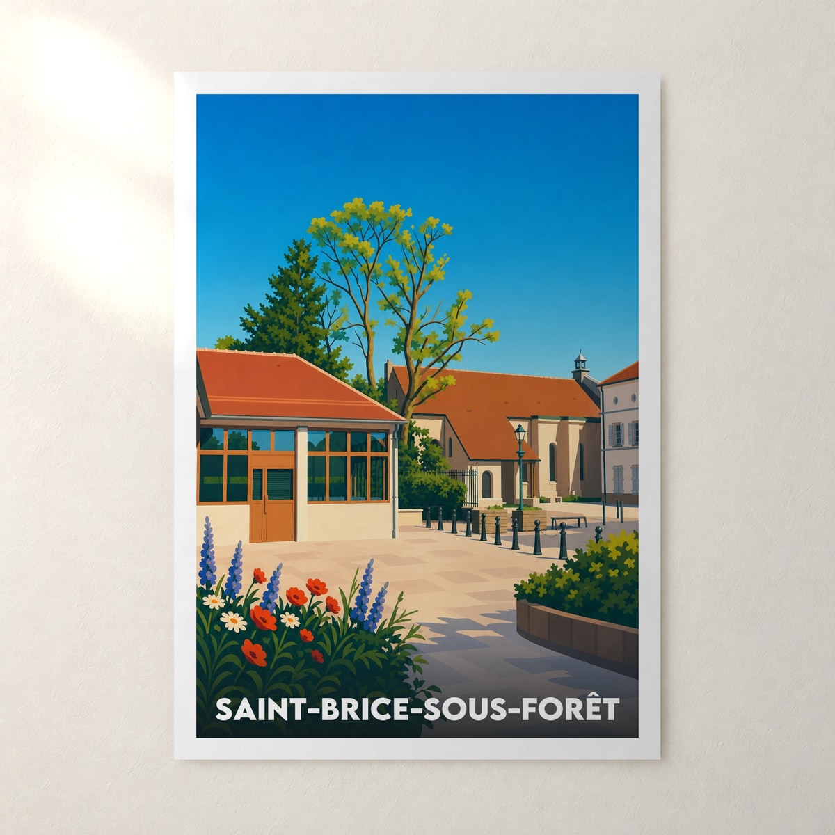 Affiche Saint-Brice-sous-Forêt – sans cadre, accrochée au mur