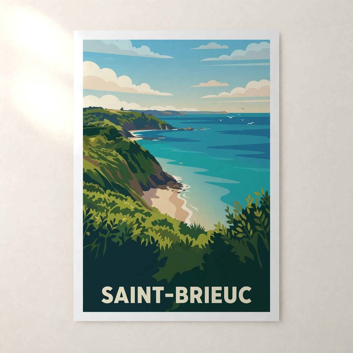 Affiche Saint-Brieuc – sans cadre, accrochée au mur