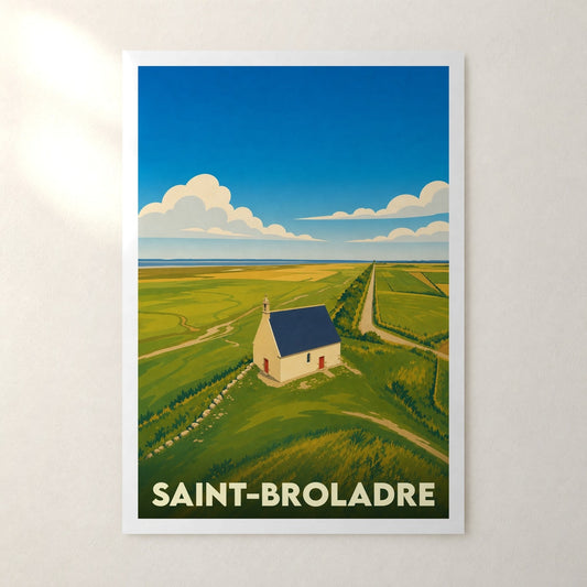 Affiche Saint-Broladre – sans cadre, accrochée au mur