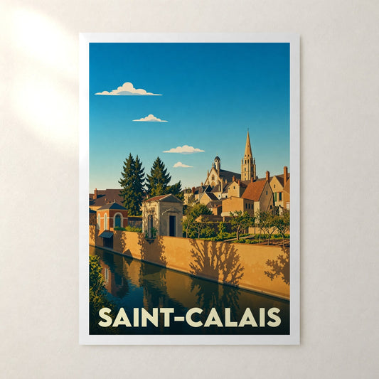 Affiche Saint-Calais – sans cadre, accrochée au mur