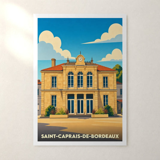 Affiche Saint-Caprais-de-Bordeaux – sans cadre, accrochée au mur