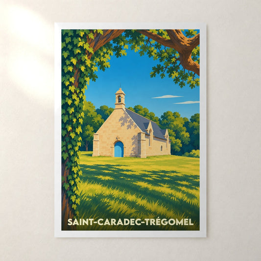 Affiche Saint-Caradec-Trégomel – sans cadre, accrochée au mur