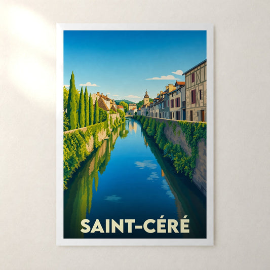 Affiche Saint-Céré – sans cadre, accrochée au mur