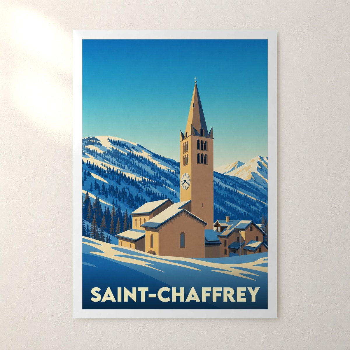 Affiche Saint-Chaffrey – sans cadre, accrochée au mur