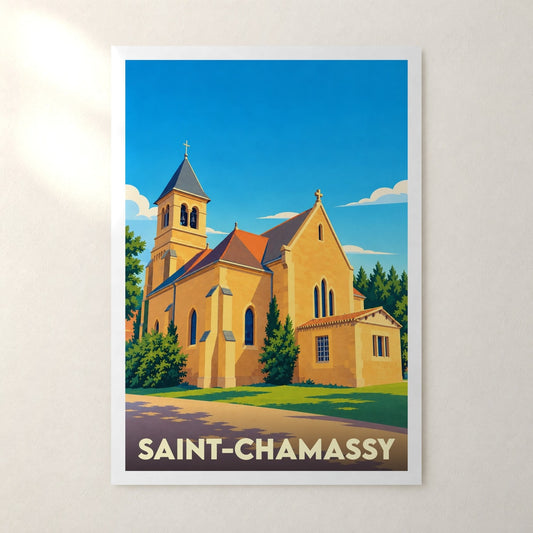Affiche Saint-Chamassy – sans cadre, accrochée au mur