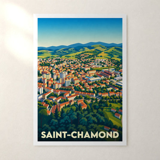 Affiche Saint-Chamond – sans cadre, accrochée au mur
