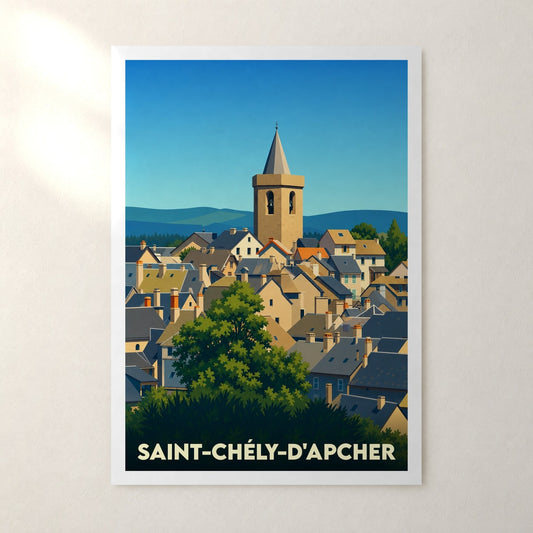 Affiche Saint-Chély-d'Apcher – sans cadre, accrochée au mur