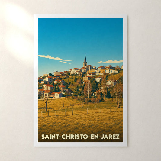 Affiche Saint-Christo-en-Jarez – sans cadre, accrochée au mur