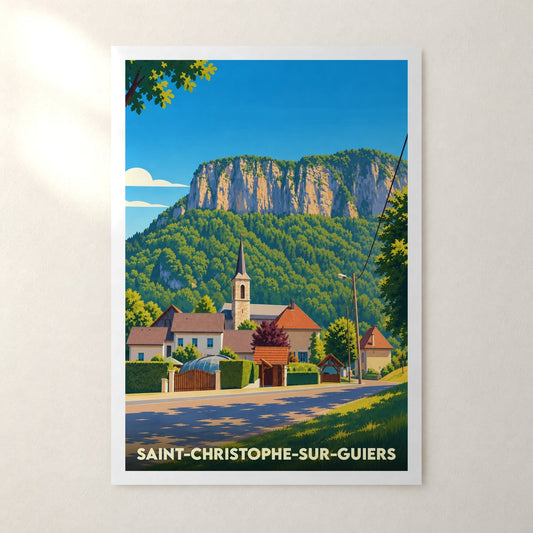 Affiche Saint-Christophe-sur-Guiers – sans cadre, accrochée au mur