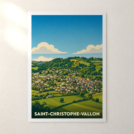 Affiche Saint-Christophe-Vallon – sans cadre, accrochée au mur