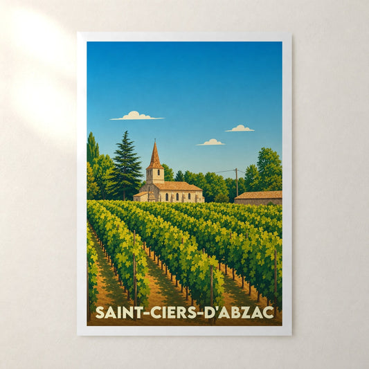Affiche Saint-Ciers-d'Abzac – sans cadre, accrochée au mur