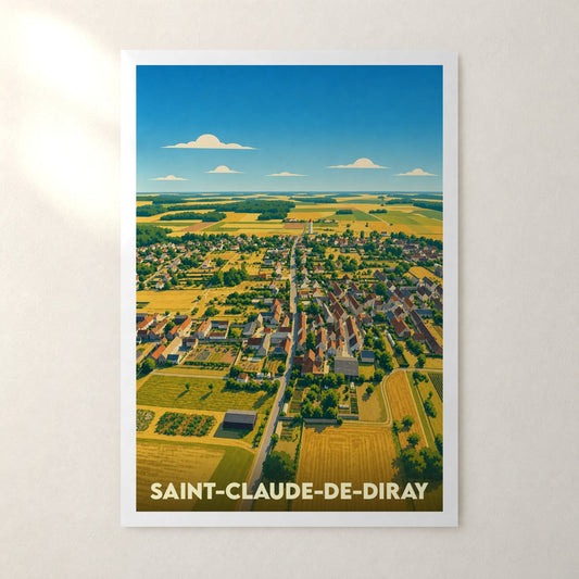 Affiche Saint-Claude-de-Diray – sans cadre, accrochée au mur