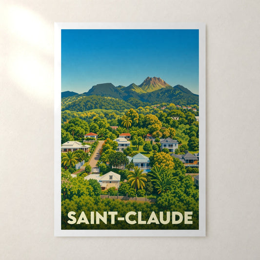Affiche Saint-Claude – sans cadre, accrochée au mur