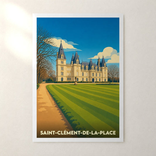Affiche Saint-Clément-de-la-Place – sans cadre, accrochée au mur