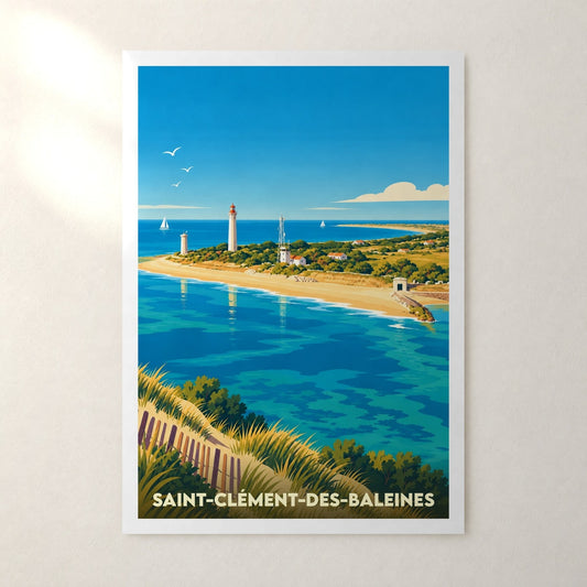 Affiche Saint-Clément-des-Baleines – sans cadre, accrochée au mur