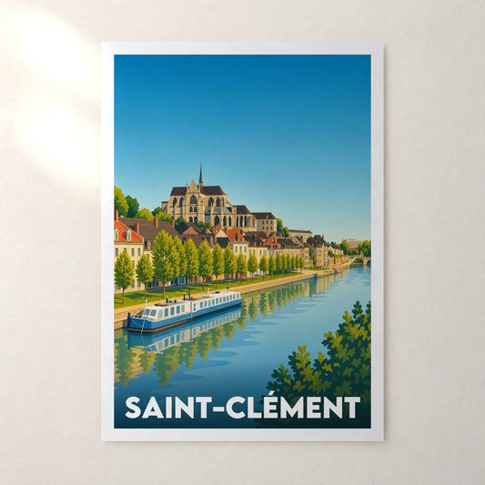 Affiche Saint-Clément – sans cadre, accrochée au mur