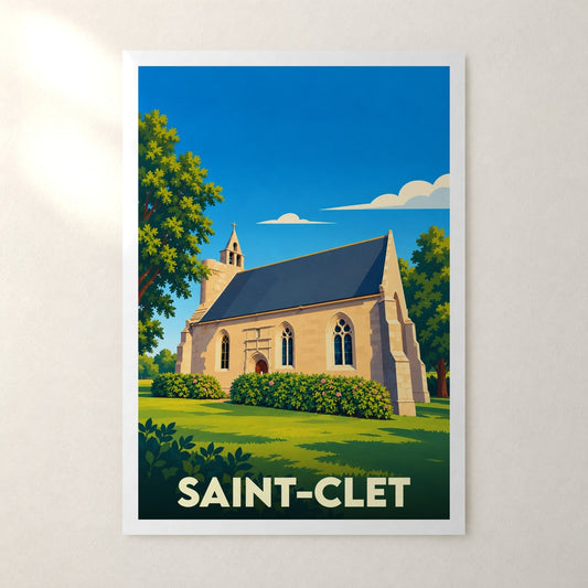 Affiche Saint-Clet – sans cadre, accrochée au mur