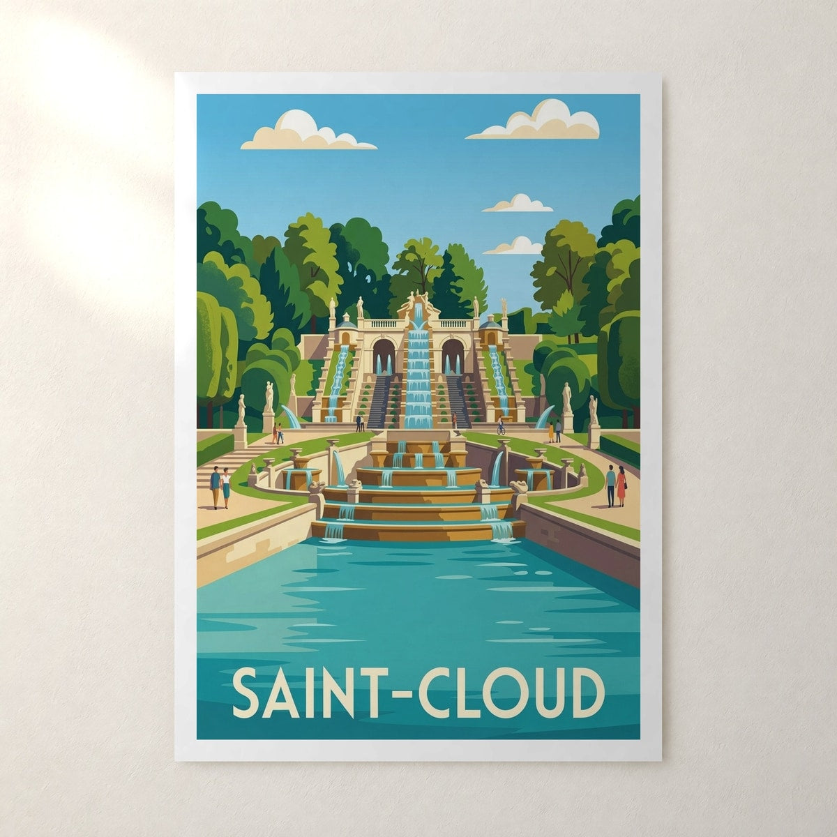 Affiche Saint-Cloud – sans cadre, accrochée au mur