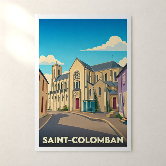 Affiche Saint-Colomban – sans cadre, accrochée au mur