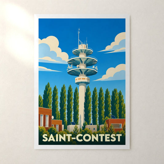 Affiche Saint-Contest – sans cadre, accrochée au mur