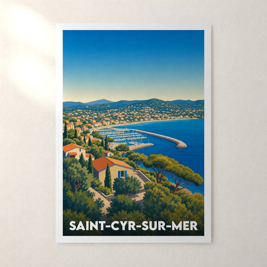 Affiche Saint-Cyr-sur-Mer – sans cadre, accrochée au mur