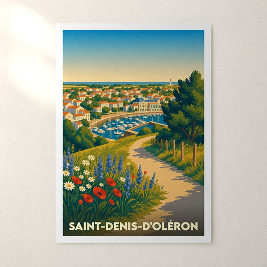 Affiche Saint-Denis-d'Oléron – sans cadre, accrochée au mur