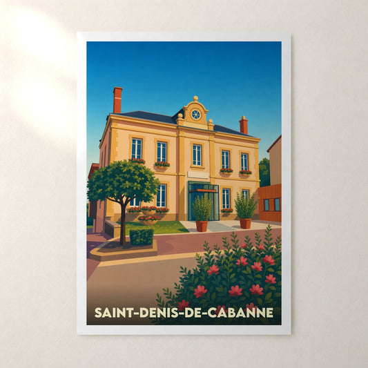 Affiche Saint-Denis-de-Cabanne – sans cadre, accrochée au mur