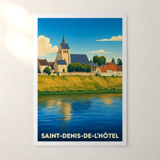 Affiche Saint-Denis-de-l'Hôtel – sans cadre, accrochée au mur
