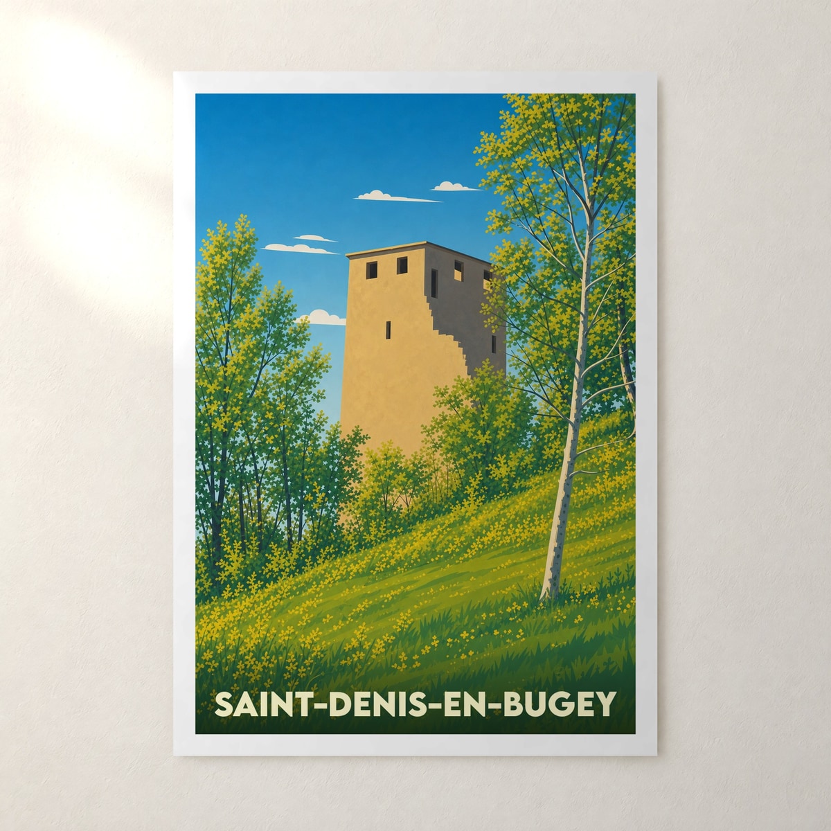 Affiche Saint-Denis-en-Bugey – sans cadre, accrochée au mur