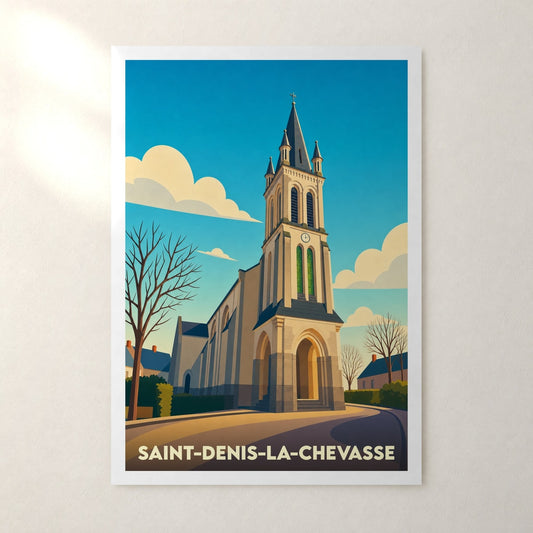 Affiche Saint-Denis-la-Chevasse – sans cadre, accrochée au mur