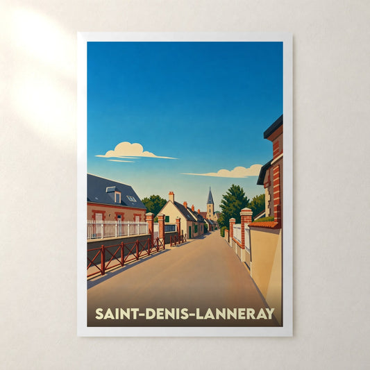 Affiche Saint-Denis-Lanneray – sans cadre, accrochée au mur