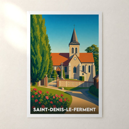 Affiche Saint-Denis-le-Ferment – sans cadre, accrochée au mur