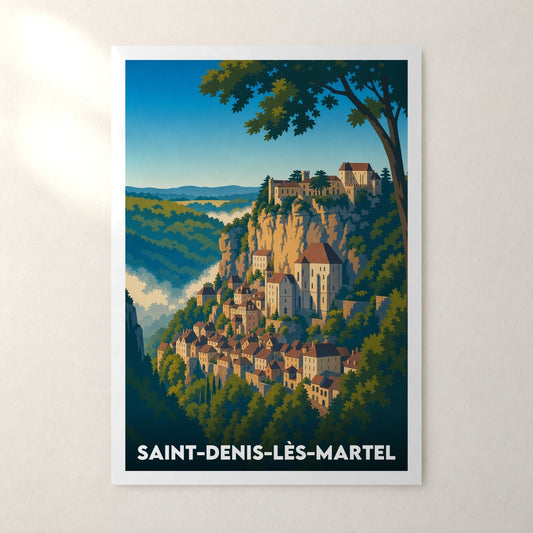 Affiche Saint-Denis-lès-Martel – sans cadre, accrochée au mur