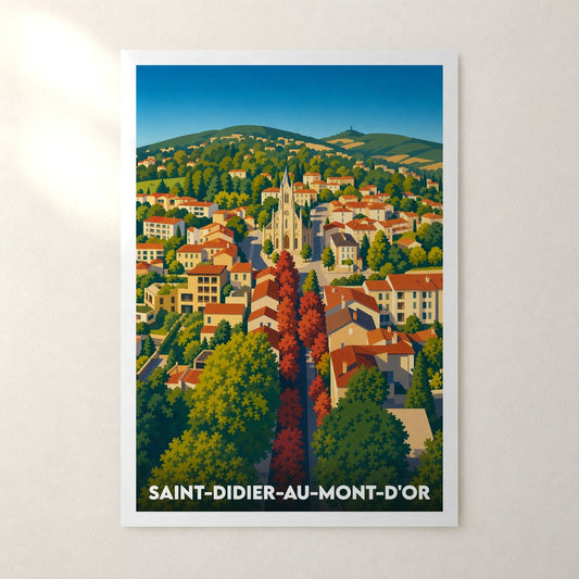 Affiche Saint-Didier-au-Mont-d'Or – sans cadre, accrochée au mur