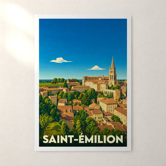 Affiche Saint-Émilion – sans cadre, accrochée au mur