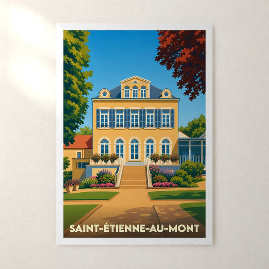 Affiche Saint-Étienne-au-Mont – sans cadre, accrochée au mur