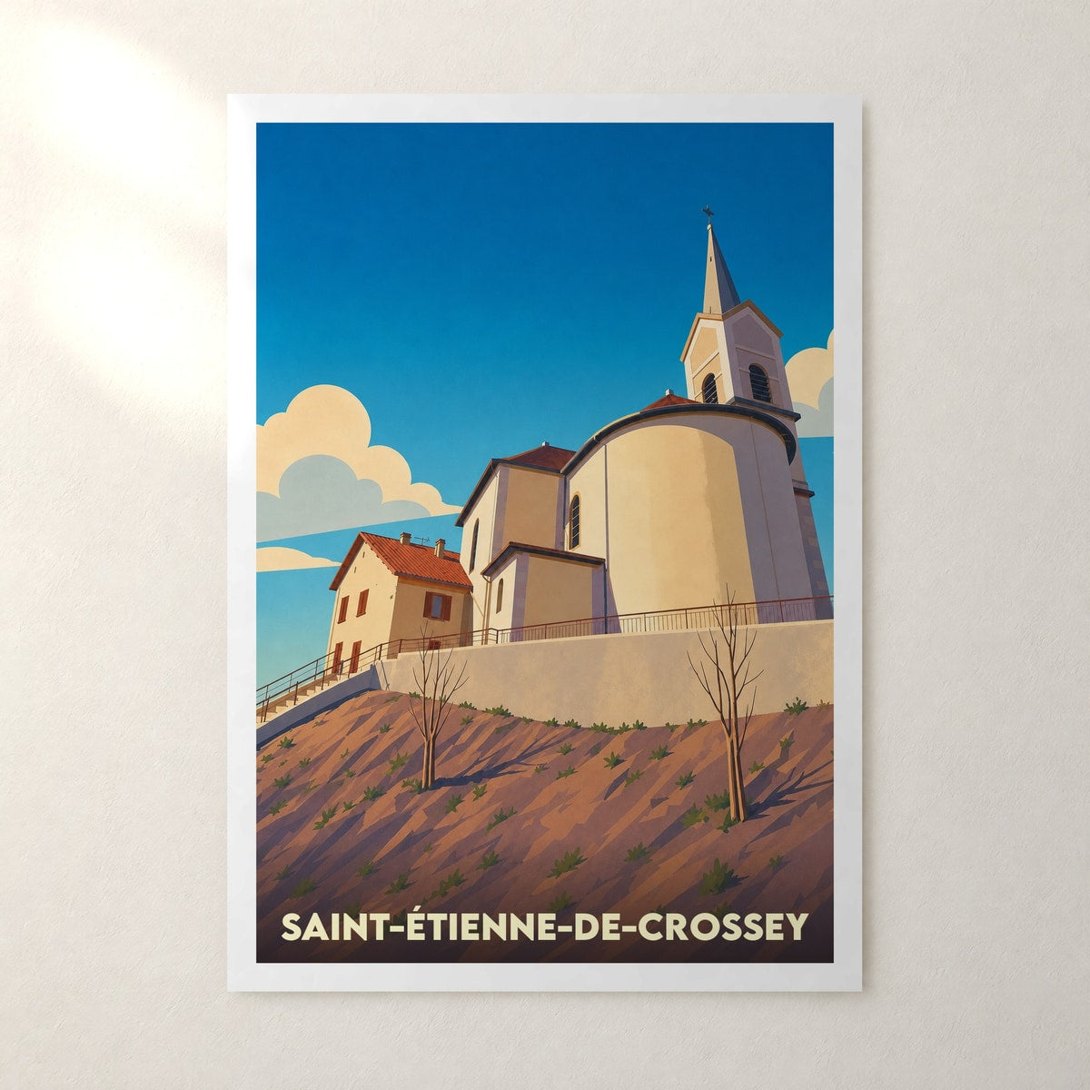 Affiche Saint-Étienne-de-Crossey – sans cadre, accrochée au mur