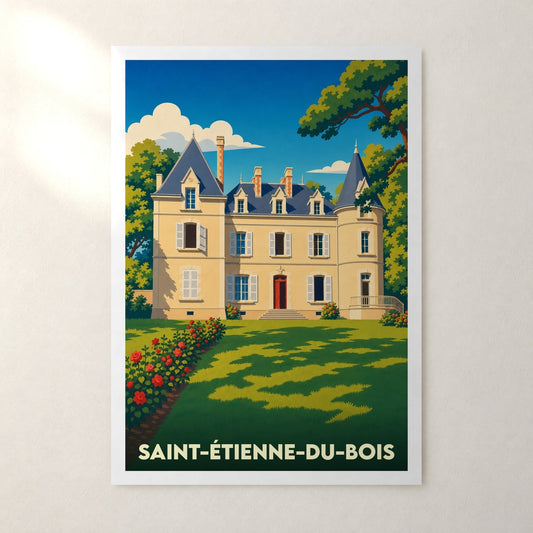 Affiche Saint-Étienne-du-Bois – sans cadre, accrochée au mur