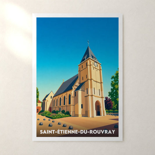 Affiche Saint-Étienne-du-Rouvray – sans cadre, accrochée au mur
