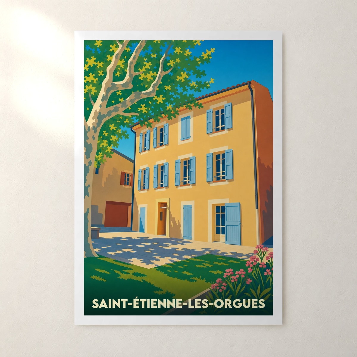 Affiche Saint-Étienne-les-Orgues – sans cadre, accrochée au mur