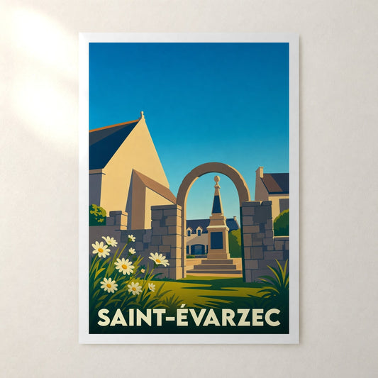 Affiche Saint-Évarzec – sans cadre, accrochée au mur