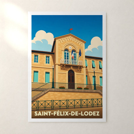 Affiche Saint-Félix-de-Lodez – sans cadre, accrochée au mur