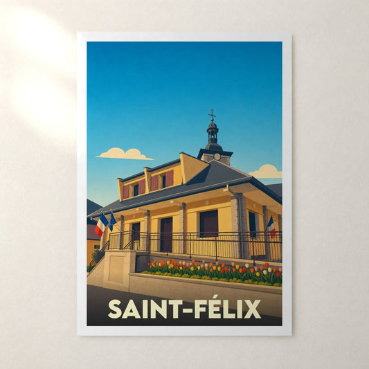 Affiche Saint-Félix – sans cadre, accrochée au mur