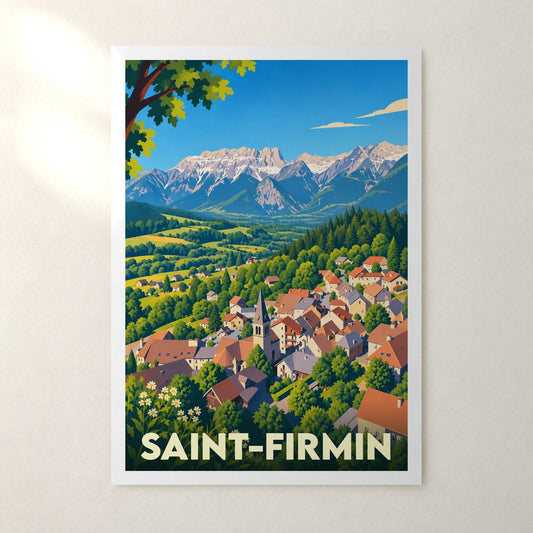 Affiche Saint-Firmin (Hautes-Alpes) – sans cadre, accrochée au mur