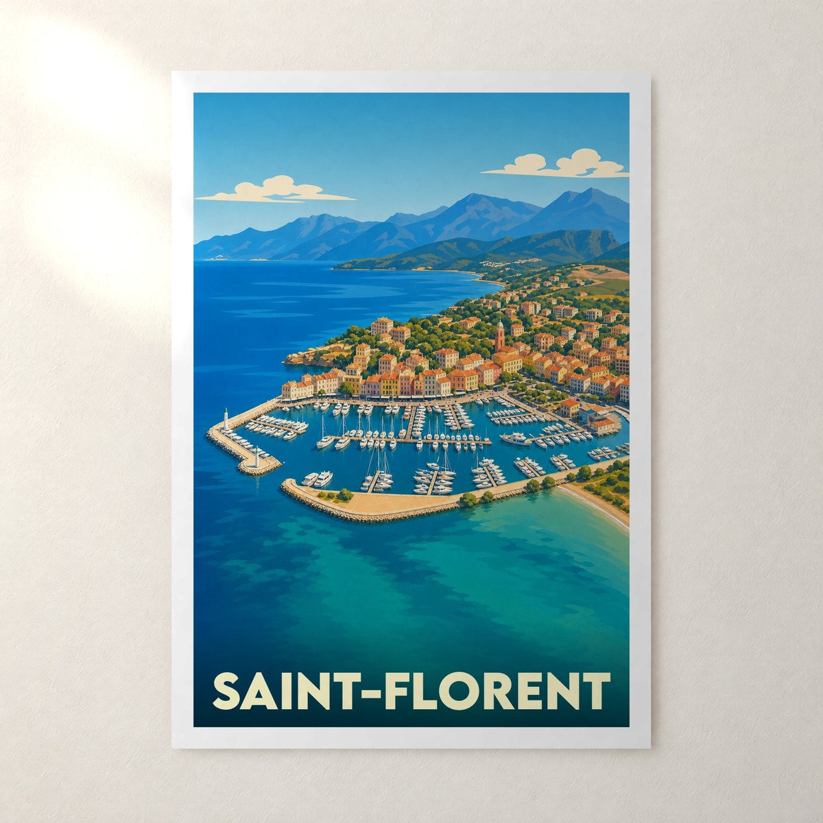 Affiche Saint-Florent – sans cadre, accrochée au mur