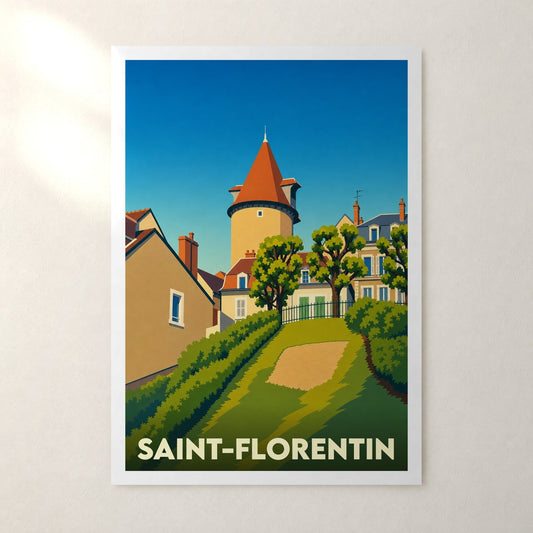 Affiche Saint-Florentin – sans cadre, accrochée au mur