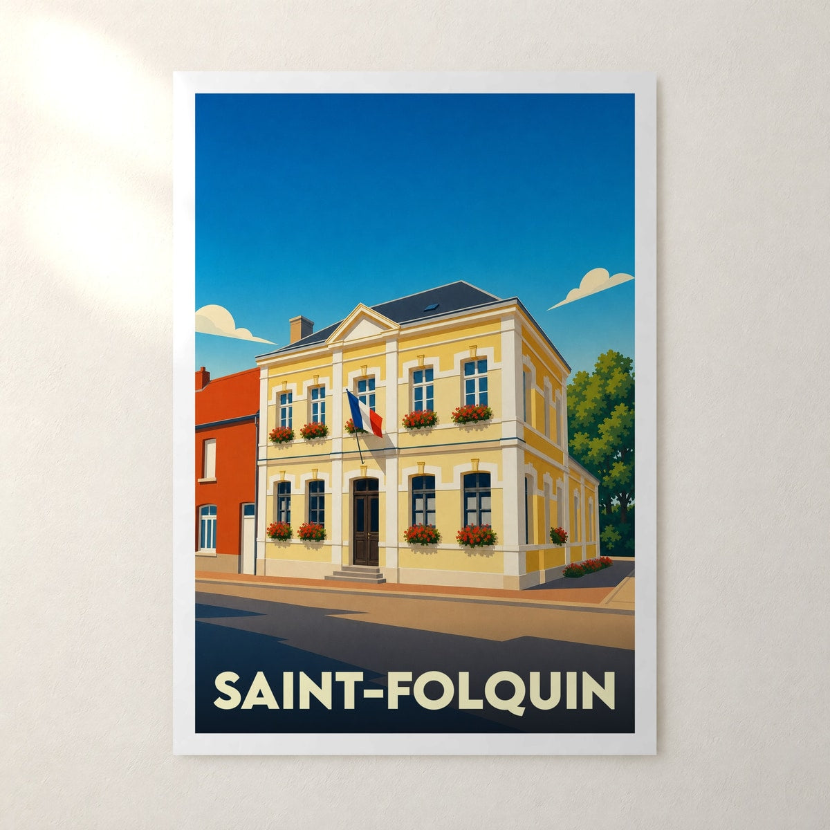 Affiche Saint-Folquin – sans cadre, accrochée au mur