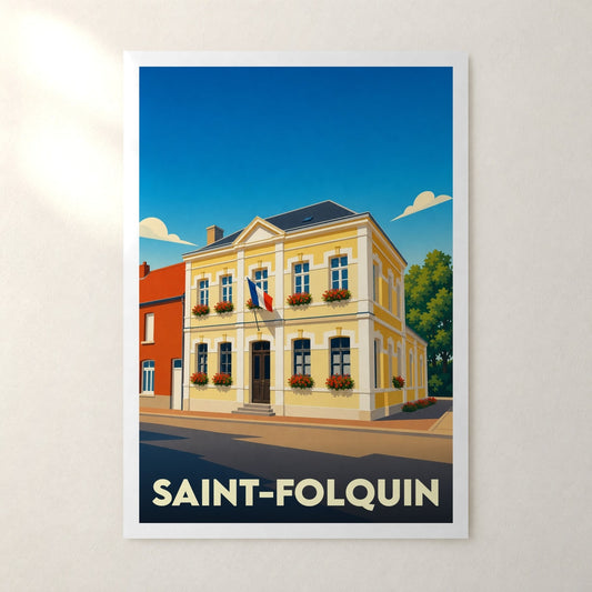 Affiche Saint-Folquin – sans cadre, accrochée au mur