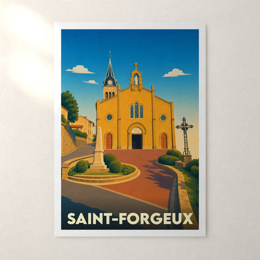 Affiche Saint-Forgeux – sans cadre, accrochée au mur