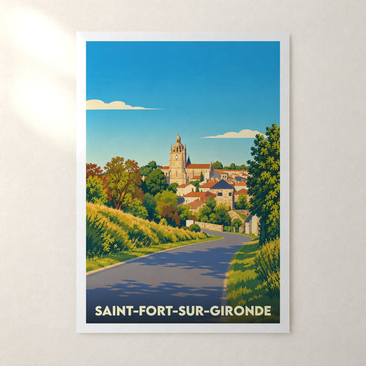 Affiche Saint-Fort-sur-Gironde – sans cadre, accrochée au mur